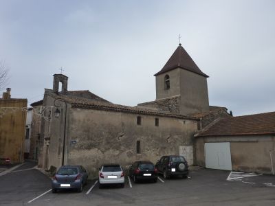 Vue église Saint-Bauzille-de-la-Sylve