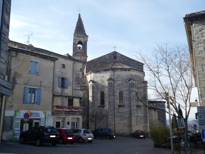 Vue église Barjac