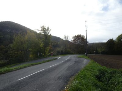 Croisement D19 après Cantalouve