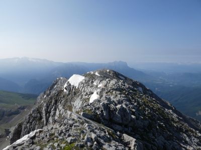Vue descente sommet