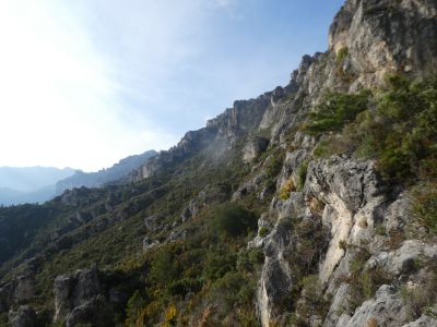 Vue descente Portella Caro